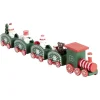 Train de Noël en bois rouge ou vert L24xH4,5cm < Gifi