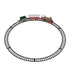 Train de Noël lumineux et musical L92cm avec rail 11 pièces