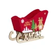 Traineau en bois et feutrine rouge L33xH22cm < Gifi Online