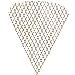 Treillis éventail clotûre extensible osier marron 90xH142 cm < Gifi New