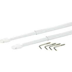 Tringle de vitrage Extensible 30-50 cm métal blanc x2 < Gifi Hot