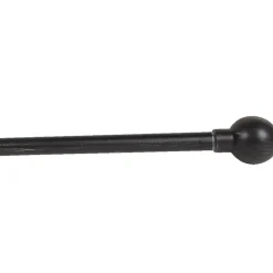 Tringle de vitrage Extensible 60-80 cm embout boule noir vieilli