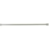 Tringle de vitrage Extensible 40-60 cm embout cylindre strié chromé