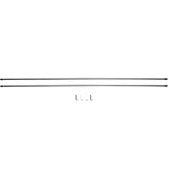 Tringle de vitrage Extensible 100-160 cm métal argenté x2