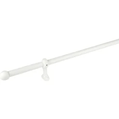 Tringle en bois blanc aves accroches murales Ø2,8xL180cm < Gifi Clearance