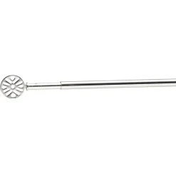 Tringle extensible vitrage décor bilboa gris chromé brossé L40/60cm