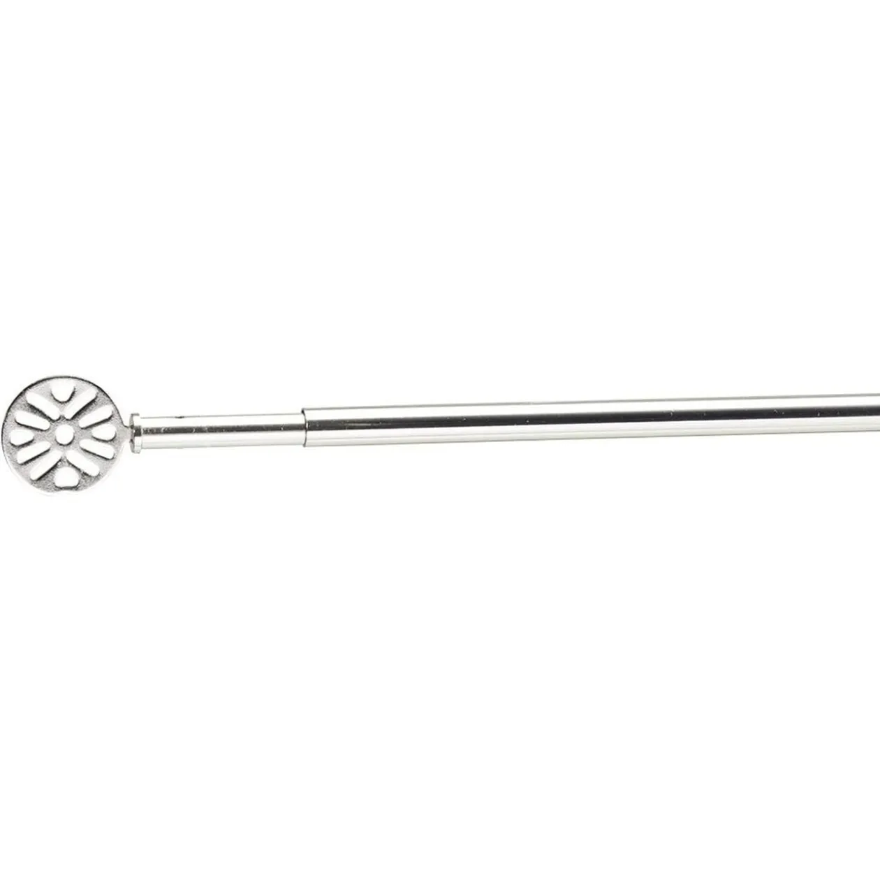 Tringle extensible vitrage décor bilboa gris chromé brossé L40/60cm
