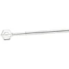 Tringle extensible vitrage décor hexagone gris chromé brossé L40/60cm
