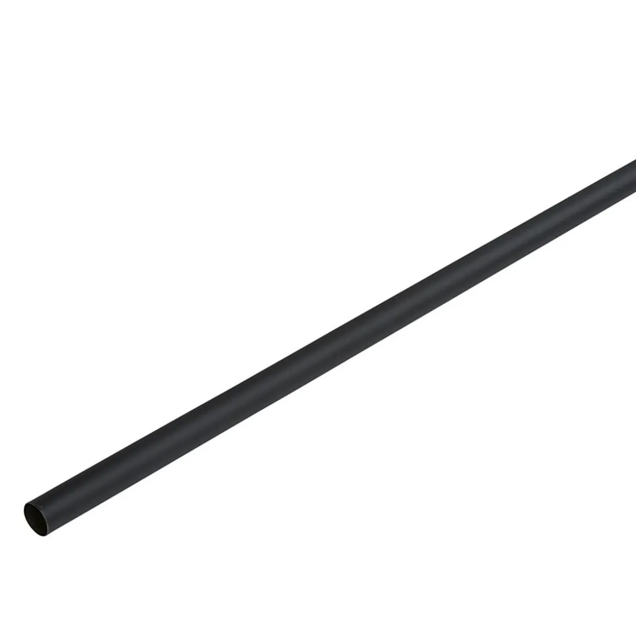 Tringle à rideau L. 150 cm en métal noir blanc