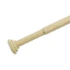 Tringle à rideaux poussoir alu aspect bois clair extensible 70-120cm