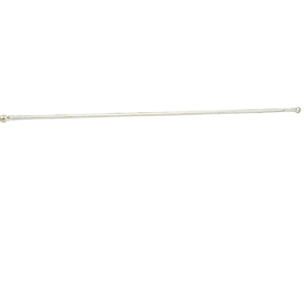 Tringle à vitrage Extensible 80-110 cm embout boule blanc vieilli