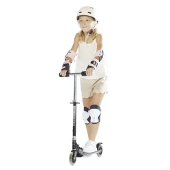 Trottinette enfant métal inscription Scooter pliable L34xH68-75,5cm