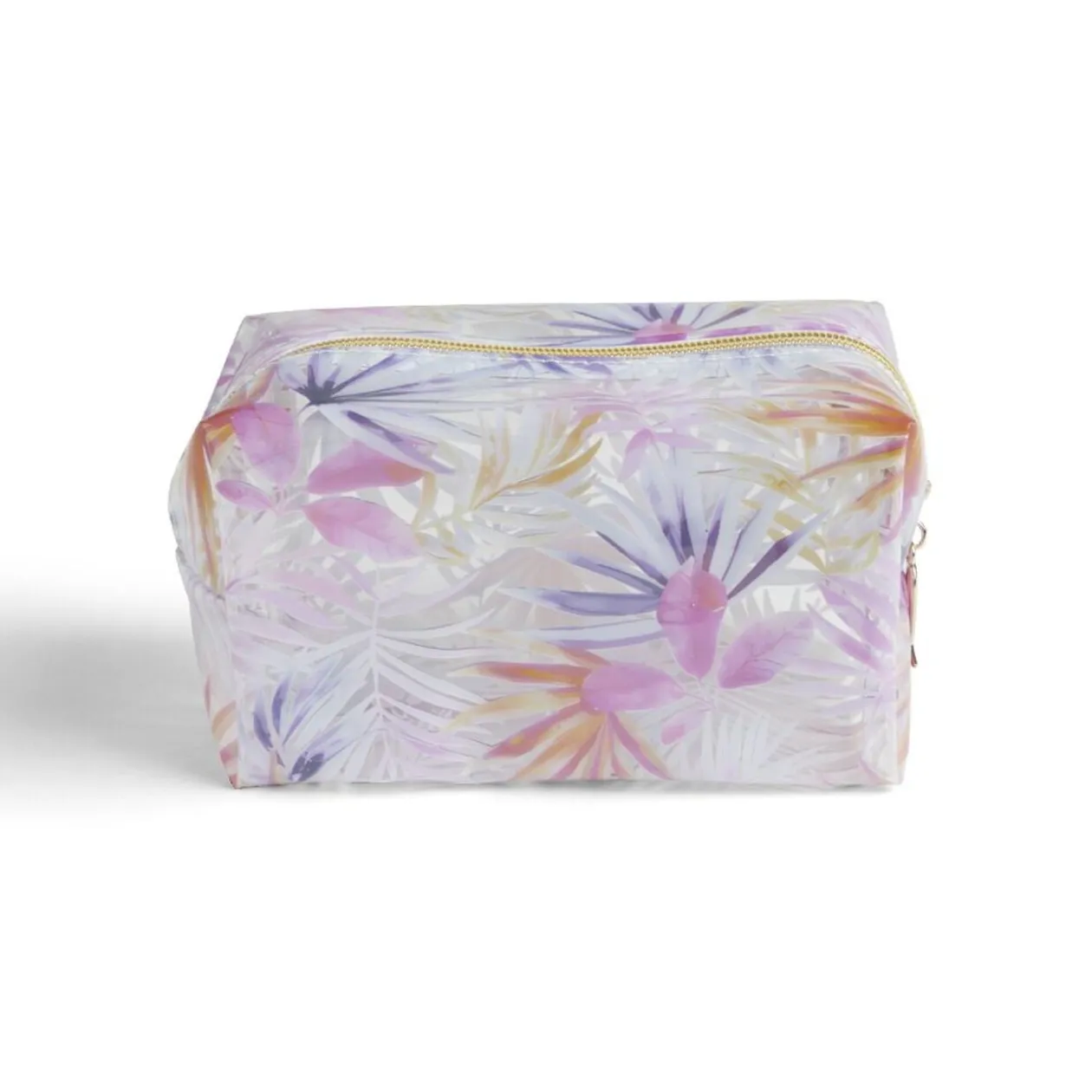 Trousse cosmétique transparente à motifs - 3 modèles