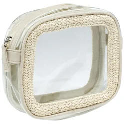 Trousse à cosmétique transparente et beige 19x5xH15,5cm < Gifi Discount