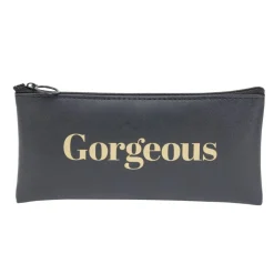 Trousse de maquillage à message noir