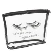 Trousse de toilette en plastique transparent imprimé noir