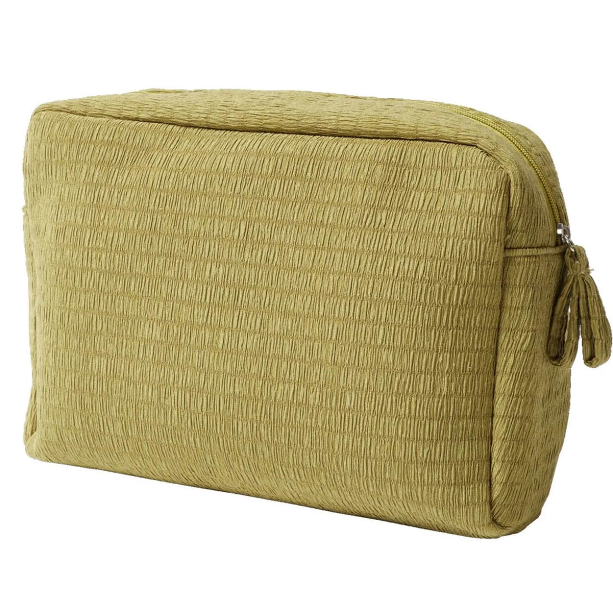 Trousse de toilette en tissu 20x6xH13cm (2 modèles blanc ou ocre)