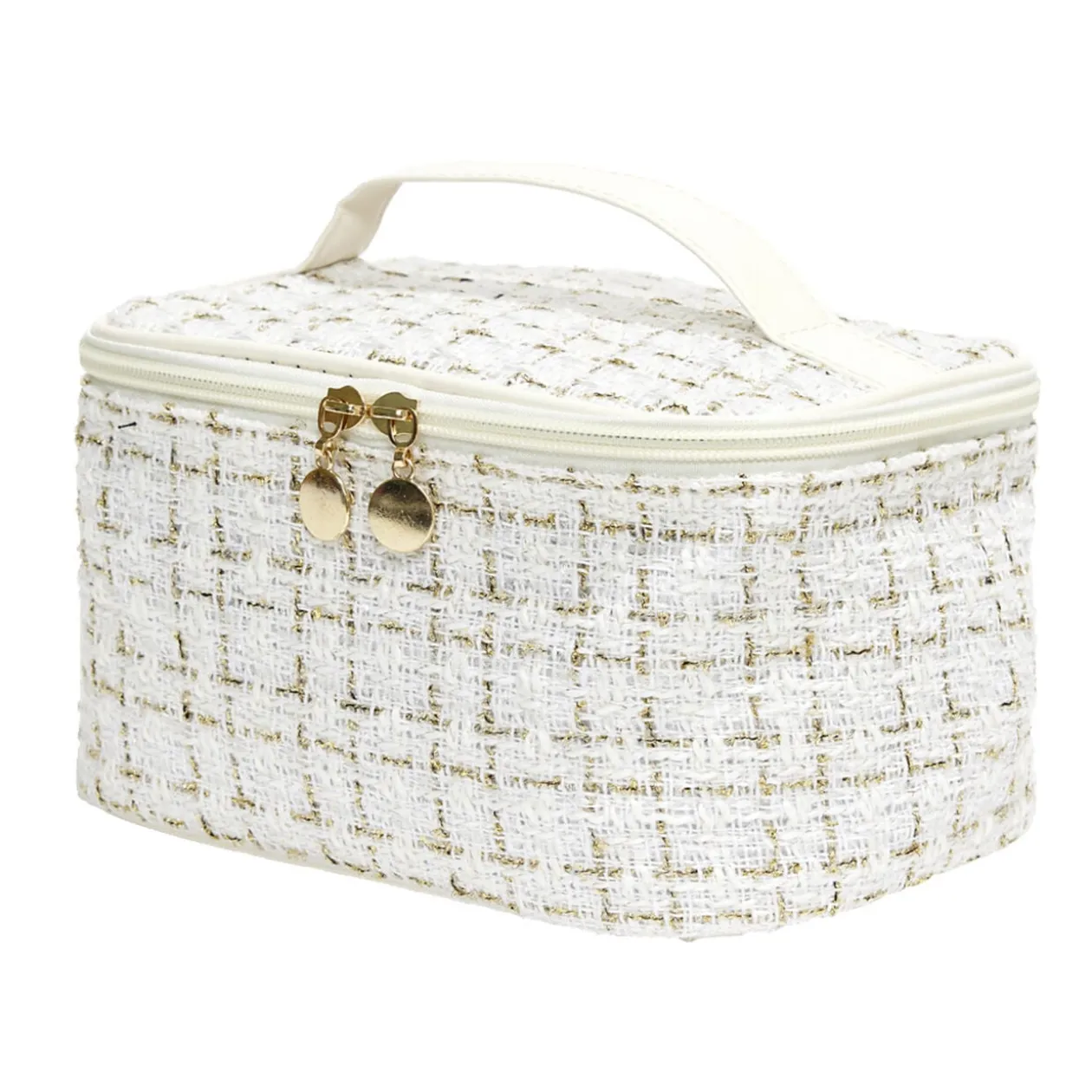 Trousse de toilette et maquillage vanity 22x14xH12cm - 2 modèles noir ou blanc