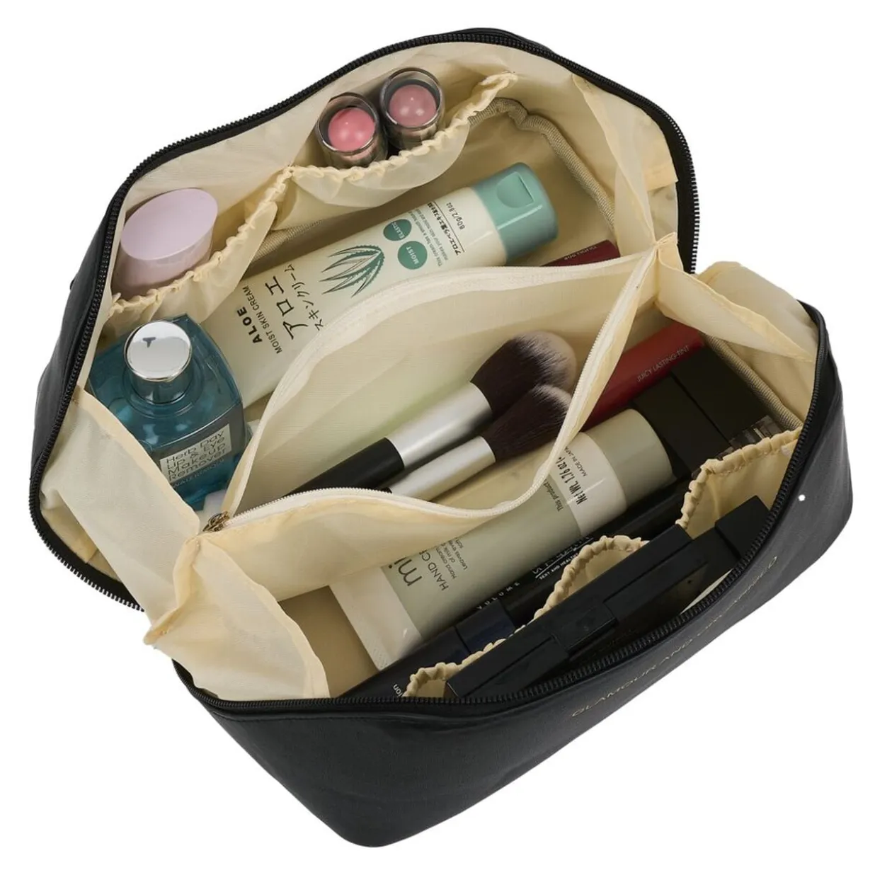 Trousse de toilette glamour 23,5x10,5x11cm (3 modèles)