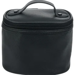 Trousse de toilette noire à pompons 17x12xH14cm < Gifi Best