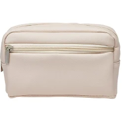Trousse de toilette simili 20x13xH8cm (2 modèles rose ou argentée)