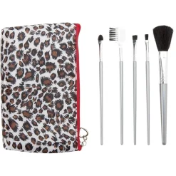 Trousse à maquillage motif léopard avec pinceau x5 < Gifi Online