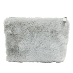 Trousse à maquillage toucher doux 14x20cm - 2 modèles rose ou gris < Gifi Clearance