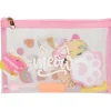 Trousse papeterie enfant fantaisie pastel 8 accessoires (2 modèles)