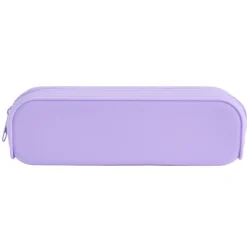 Trousse silicone couleur unie 20x5xH6cm (2 modèles bleu ou violet)