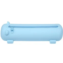 Trousse silicone kawaii funny chat bleu Ø7,5xL25,5cm