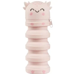 Trousse silicone rétractable animal mignon Ø6,5xL11,5cm (capybara ou axolotl) < Gifi