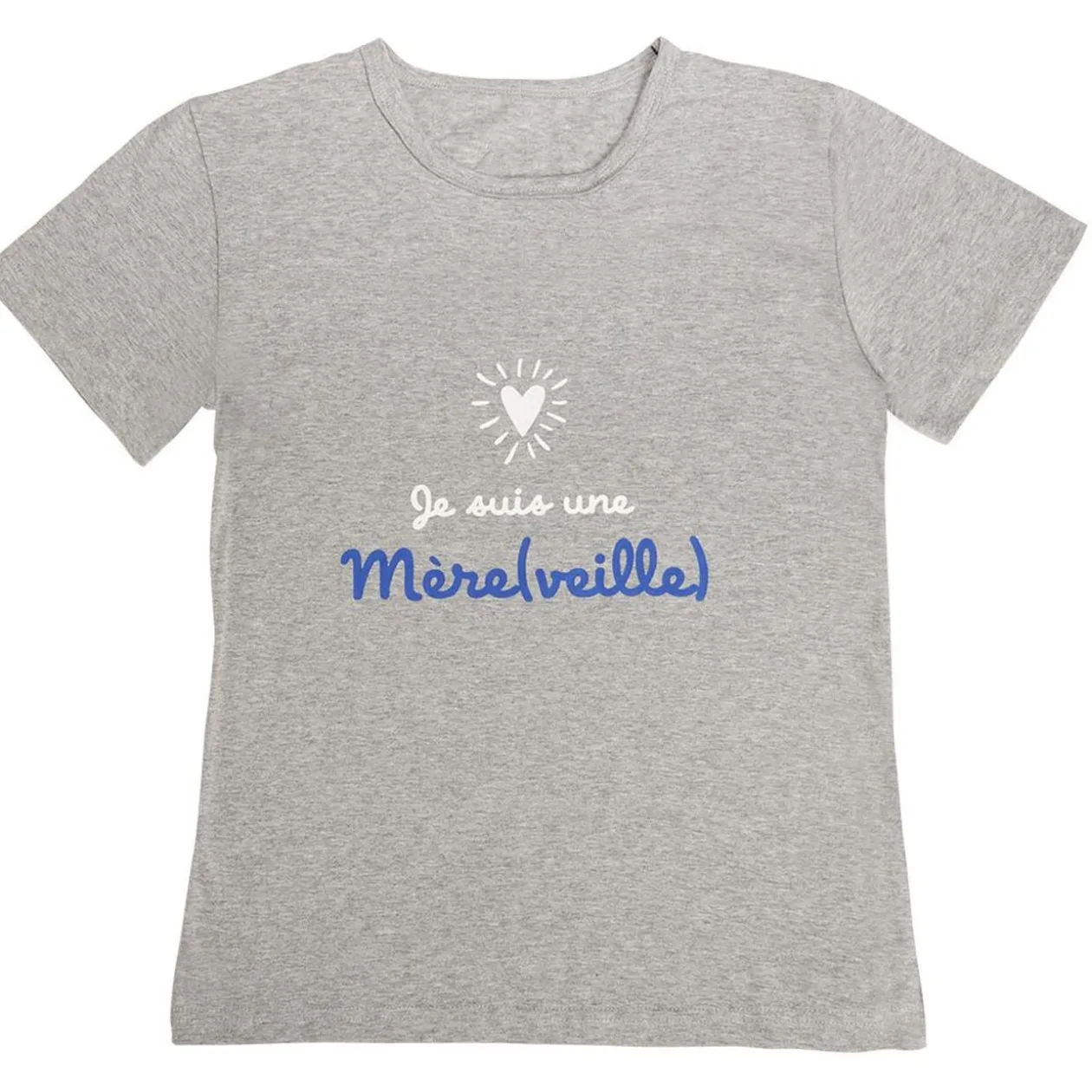 T-shirt Je suis une mère(veille) gris