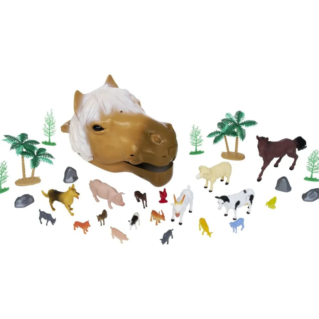 Tête de cheval + 20 figurines