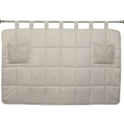 Tête de lit matelassé en polyester taupe clair < Gifi Outlet