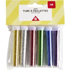 Tube de paillettes multicolores 5g x6 < Gifi Discount
