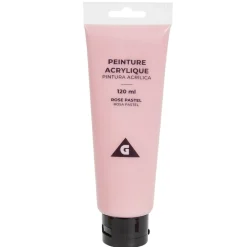 Tube de peinture acrylique rose pastel 120ml < Gifi Hot
