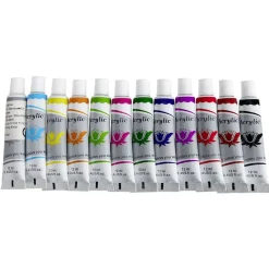 Tube de peinture x12 acrylique 12ml