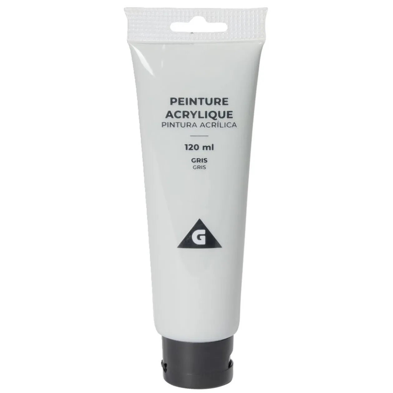 Tube peinture acrylique 120ml gris
