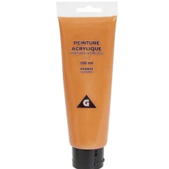Tube peinture acrylique 120ml orange < Gifi New