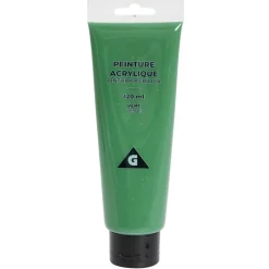 Tube peinture acrylique 120ml vert < Gifi Discount
