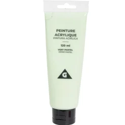 Tube peinture acrylique 120ml vert pastel < Gifi Best