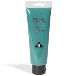 Tube peinture acrylique 120ml vert viridien < Gifi Online