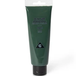 Tube peinture acrylique 120ml vert foncé