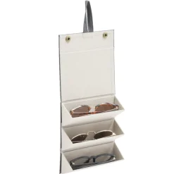 Étui à lunettes pour 3 paires organisateur de voyage simili noir 16x13xH6cm < Gifi Clearance