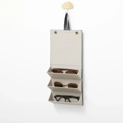 Étui à lunettes pour 3 paires organisateur de voyage simili noir 16x13xH6cm < Gifi Clearance