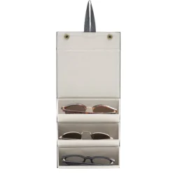 Étui à lunettes pour 3 paires organisateur de voyage simili noir 16x13xH6cm < Gifi Clearance