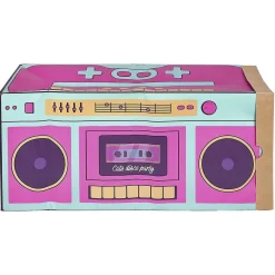 Tunnel de jeu pour chat carton motif cassette 60x27xH22cm < Gifi Outlet