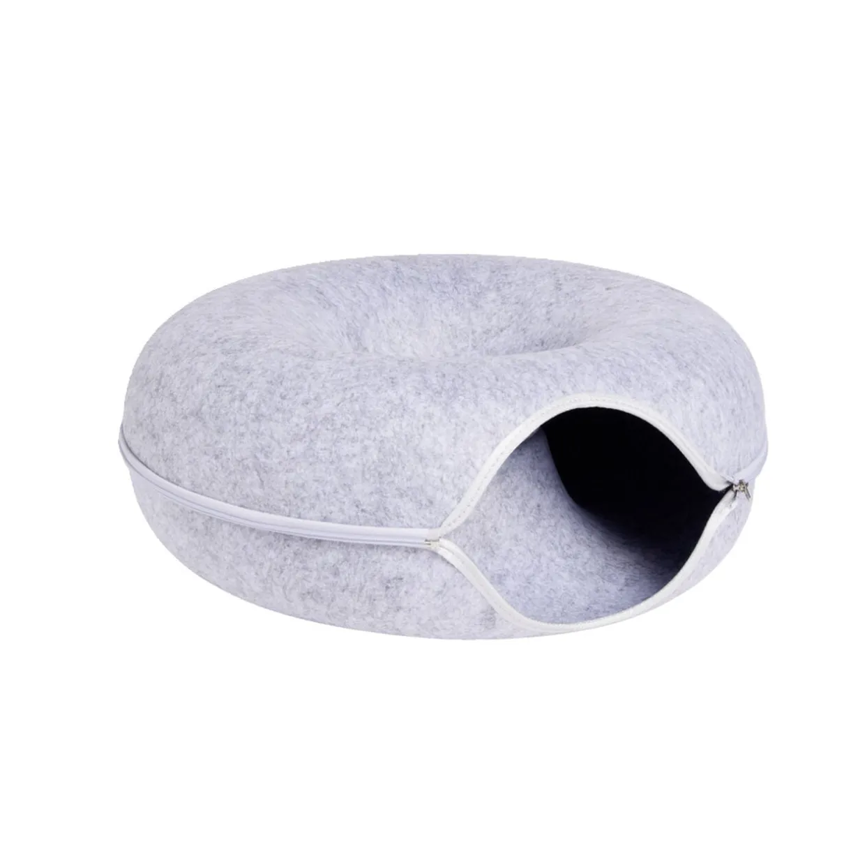 Tunnel pour chat en feutrine grise Ø50xH20cm < Gifi New