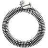 Tuyau flexible de douche plastique gris et noir 2m