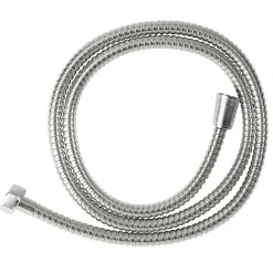 Tuyau flexible de douche plastique et métal gris 1,5m